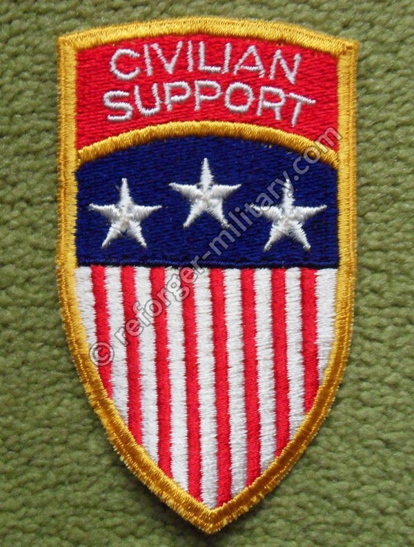 Historischer US Army Civilian Support Patch der US-Streitkräfte in Europa.