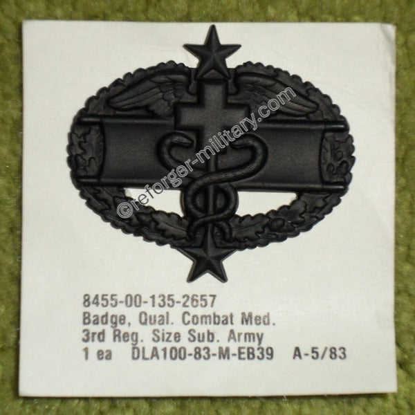 US Army Combat Medic Badge CMB 3rd Award mit zwei Sternen