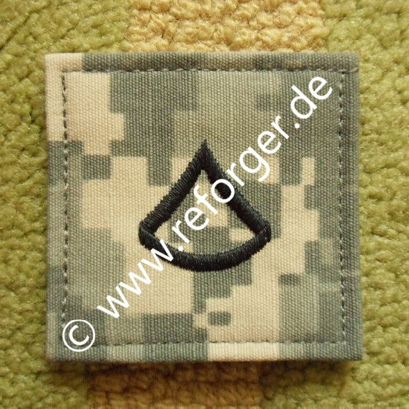 Private First Class (PFC) Army ACU Dienstgrad mit Klett