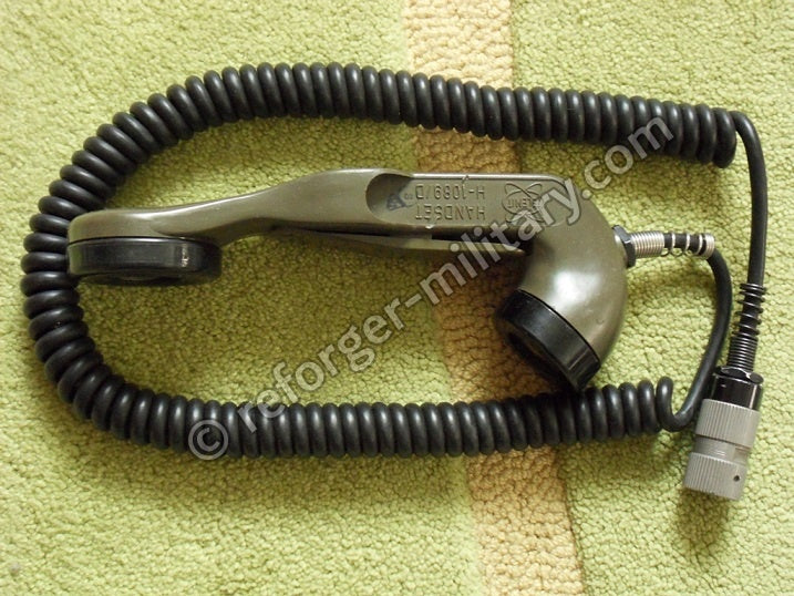 Gesamtansicht des H-1089 C D Handsets, originaler Handapparat für Bundeswehr und NATO Funkgeräte.