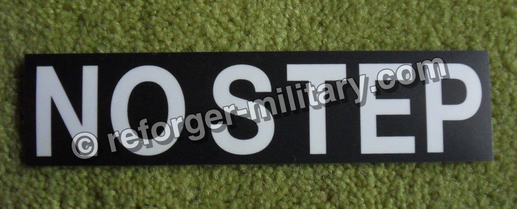 Original HMMWV M998 "NO STEP" Aufkleber