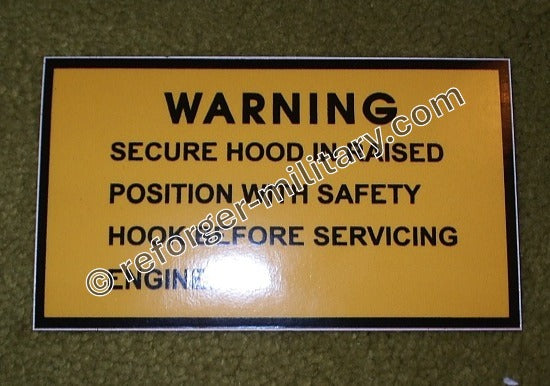M151 Secure Hood Aufkleber