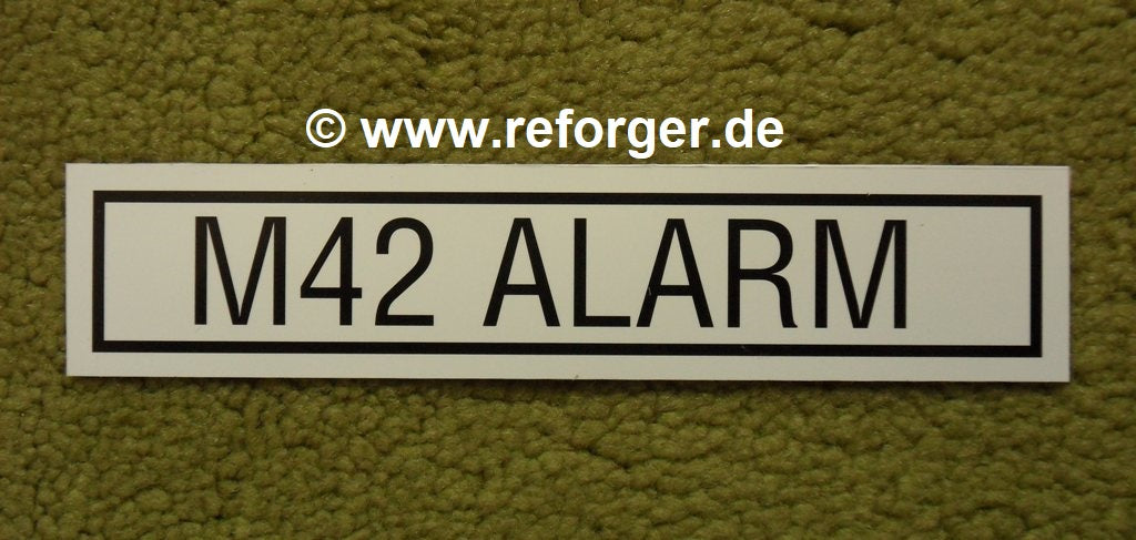 M42 Chemical Automatic Alarm Hinweis-Aufkleber