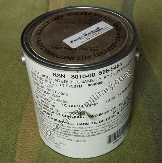 US Army Oliv Drab Farbe (FS 34086) – 1 Gallone Military Paint für Fahrzeuge