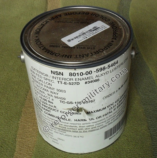 US Army Oliv Drab Farbe (FS 34086) – 1 Gallone Military Paint für Fahrzeuge