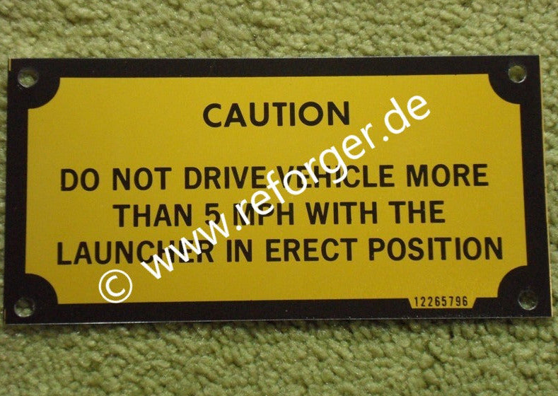 Data Plate, Schild für M151A1C