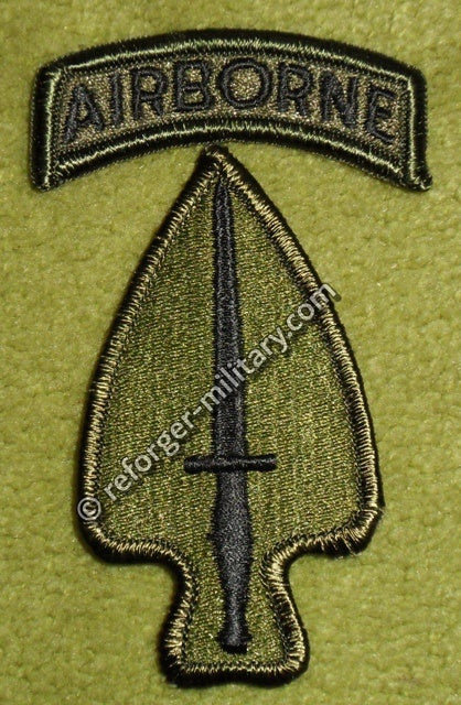 US Army Special Operations Command Airborne USASOC Subdued OD Patch