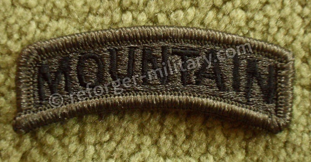 US Army Mountain Tab Aufnaeher Bogen passend fuer die 10th Infantry Division