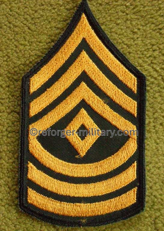 US Army Dienstgrad First Sergeant, Aufnäher Chevron für Dress Green