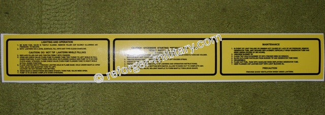 US SMP Benzin Laterne Aufkleber