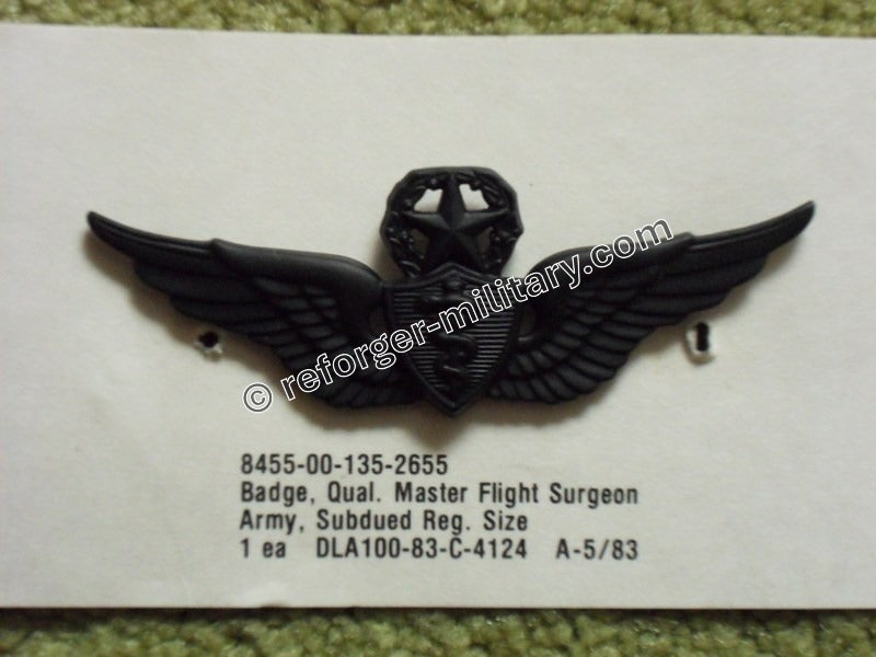 US Army Master Flight Surgeon Pin – Metallabzeichen für fliegerärztliche Qualifikation