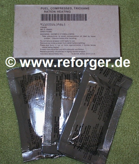 US Army Trioxane – Trockenbrennstoff. Brennstoff-Tabletten für Notfälle, Outdoor-Aktivitäten und Survival-Situationen