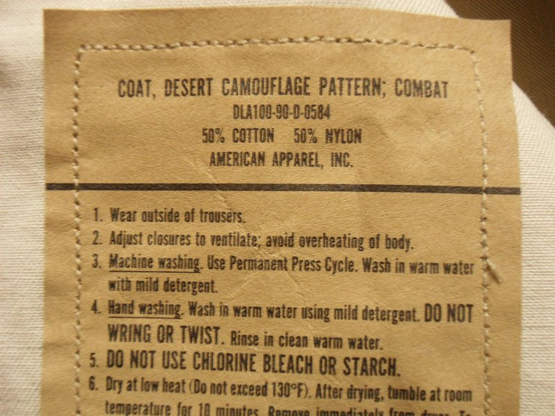 US Army Medium Long Desert Uniform Coat