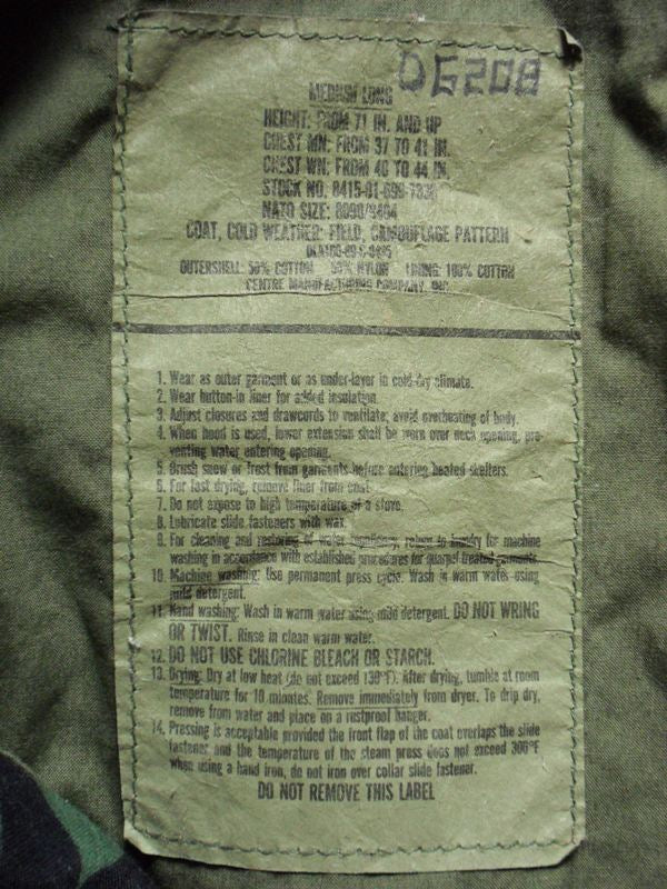 M65 Army Medium Woodland Jacke