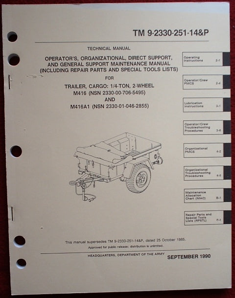 Manual & Benutzerhandbuch für Trailer M416