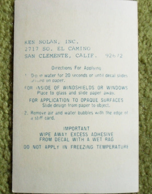 Rückseite des Aufklebers mit dem Motiv der 199th Infantry Brigade.