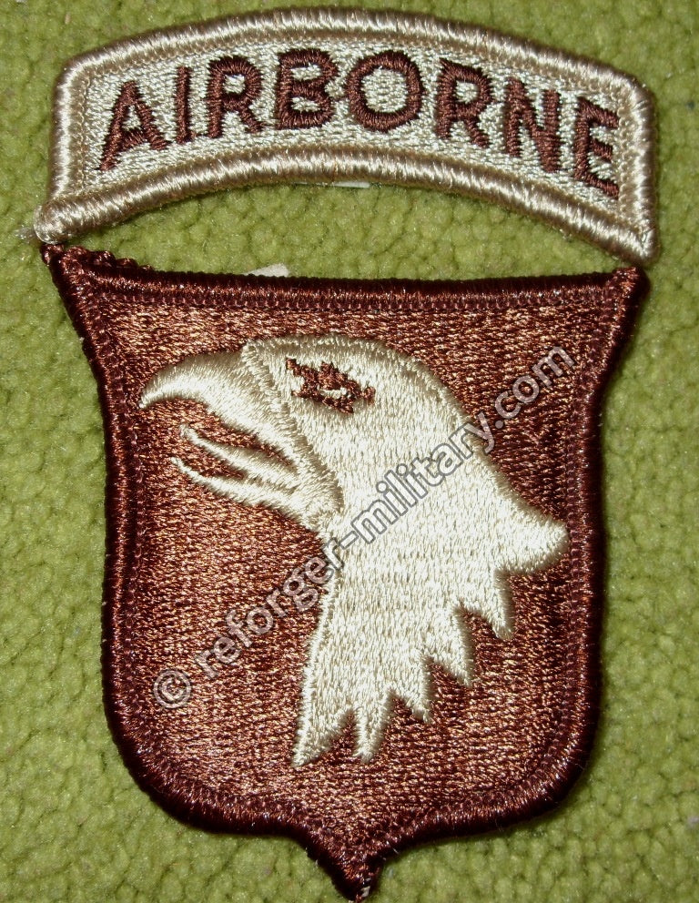 US Army 101st Airborne Division SSI Desert Patch in der sandfarbenen Wüsten Ausführung