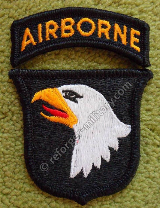 101st Airborne Division Patch mit einem Weißkopfseeadler-Kopf in der Mitte