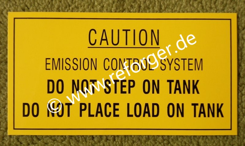 "Do Not Step On Tank“ - Aufkleber  für Ford Mutt M151 