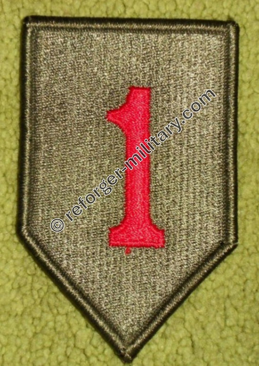 Abzeichen der 1st Infantry Division der US-Armee, bekannt als Big Red One, in der Full-Color-Version
