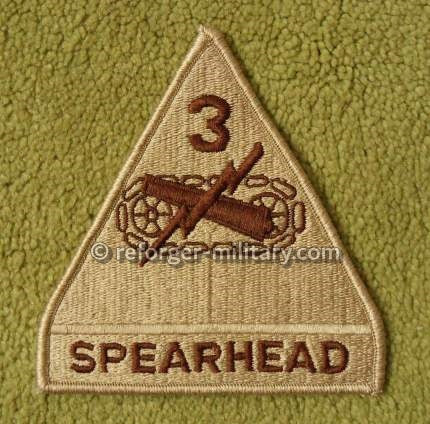 3rd Armored Division (Spearhead) with Tab Desert DCU Patch.