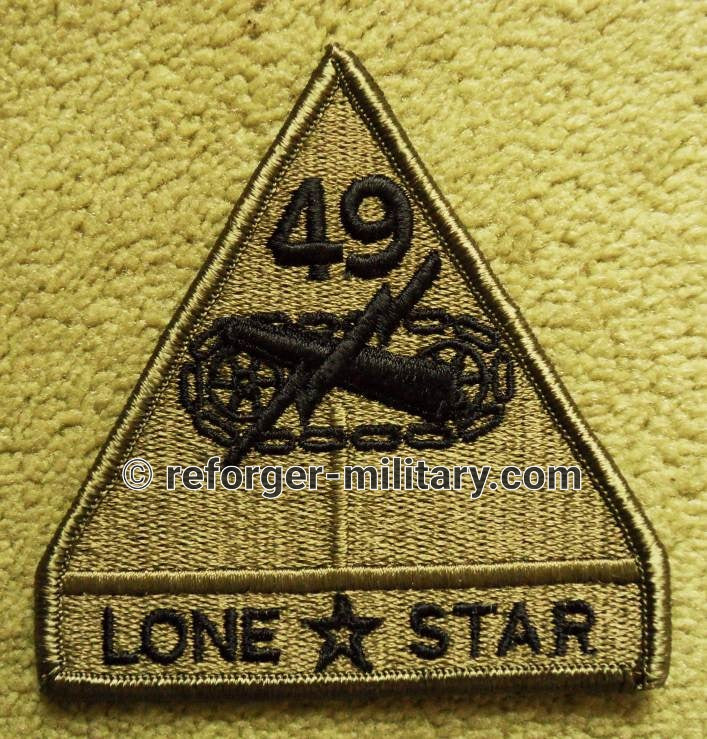 49th Armored Division (Lone Star) Patch – Subdued