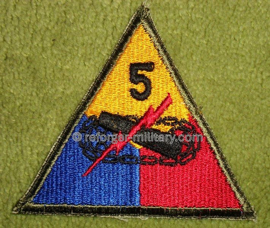 5th Armored Divison Full-Color WWII Class A Patch