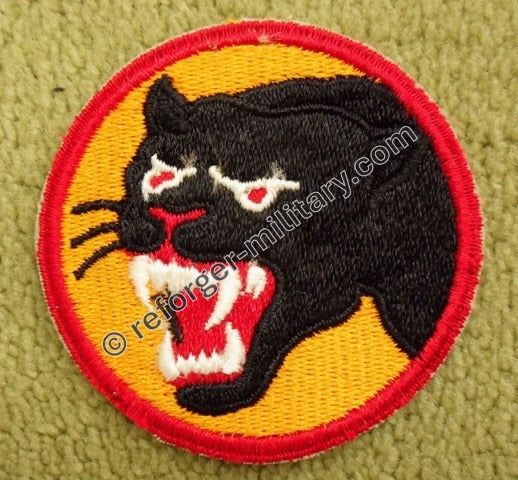 Abzeichen der 66th Infantry Division der US-Armee aus dem Zweiten Weltkrieg, zeigt den Kopf eines schwarzen Panthers