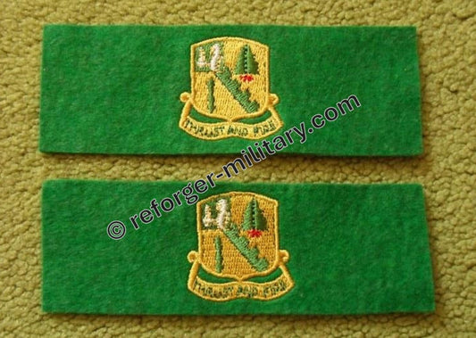 Leadership Tab aus grünem Filz, gesticktes Abzeichen des 709th Tank Battalion.