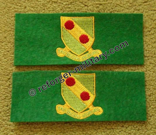 Leadership Tab aus grünem Filz, gesticktes Abzeichen des 793rd Military Police Battalion.