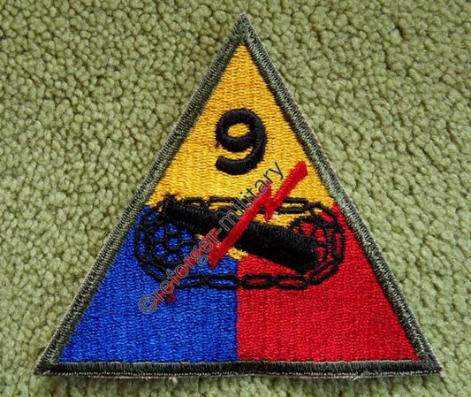 Army Patch – WWII 9th Armored Divison – US-Panzerdivision