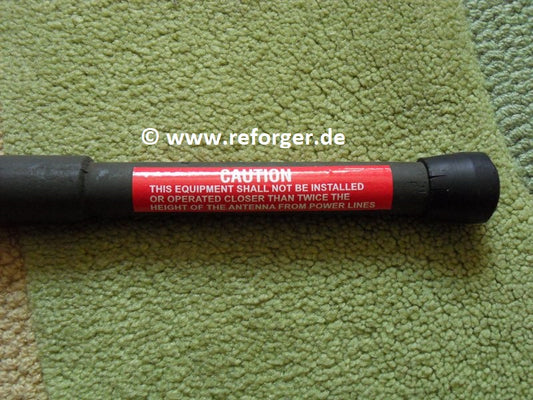 Warnhinweis-Aufkleber für US-Militär-Antennen