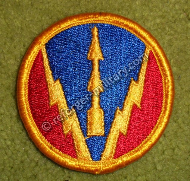 Army Patch: Air Defense Artillery Center and School Color Patch.