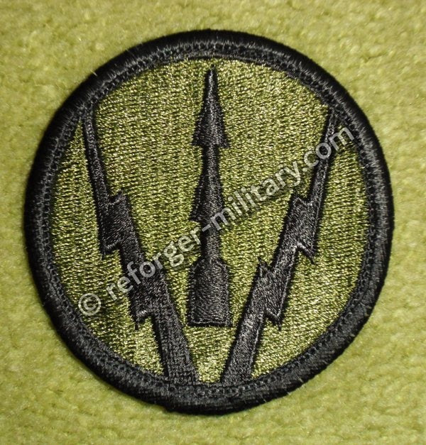 Army Patch: Air Defense Artillery Center and School Subdued Patch.