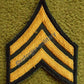 Army Dress Green Chevron Gold auf Oliv Sergeant