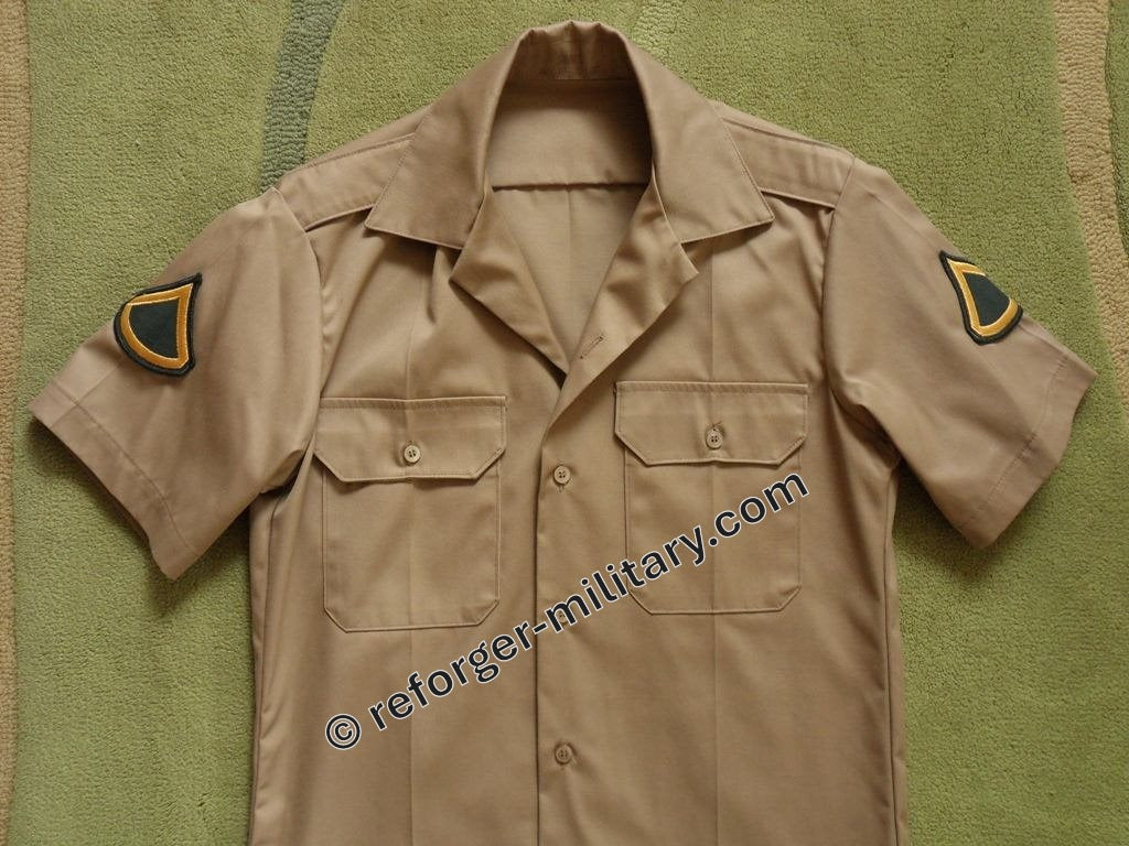 Army Short Sleeve Shirt Khaki, Tan-445