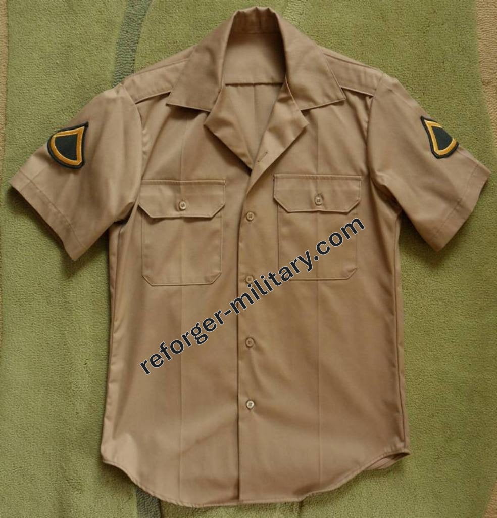 Army Short Sleeve Shirt Khaki, Tan-445