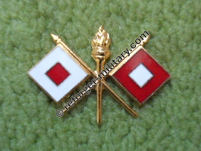 Army Signal Corps Officer Branch Abzeichen aus Metall