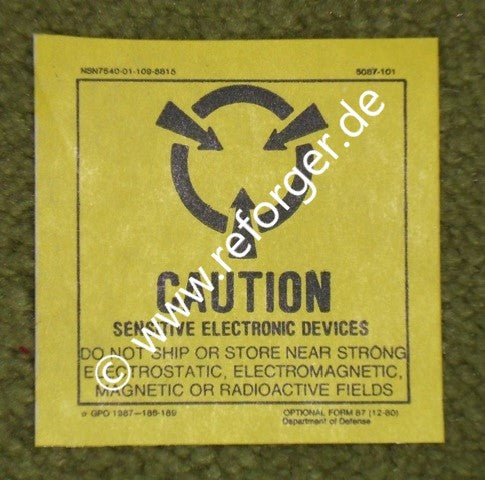 Caution Sticker – Sensitive Electronic Devices