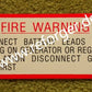 Aufkleber M-Serie Fire Warning