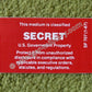 US Army SECRET Aufkleber – Etikett für vertrauliche Dokumente und geheime Projekte
