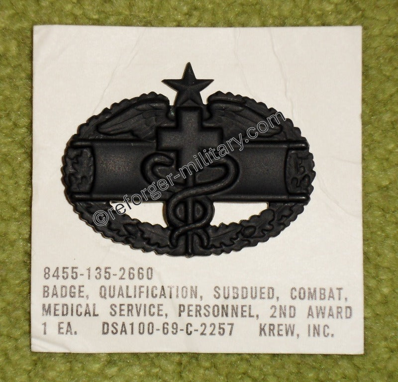 US Army Combat Medic Badge CMB 2nd Award mit Stern