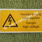 Warnschild Danger High Voltage Hochspannung