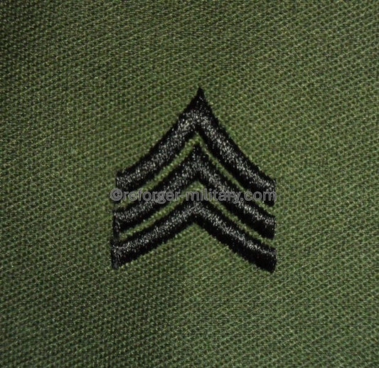 US Army Dienstgrad Sergeant – olivfarbener Aufnäher für BDU Uniform