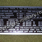 Dodge M37 (G741) Servicing Data Plate – Original Wartungsschild mit technischen Angaben für Army 3/4 Ton Truck