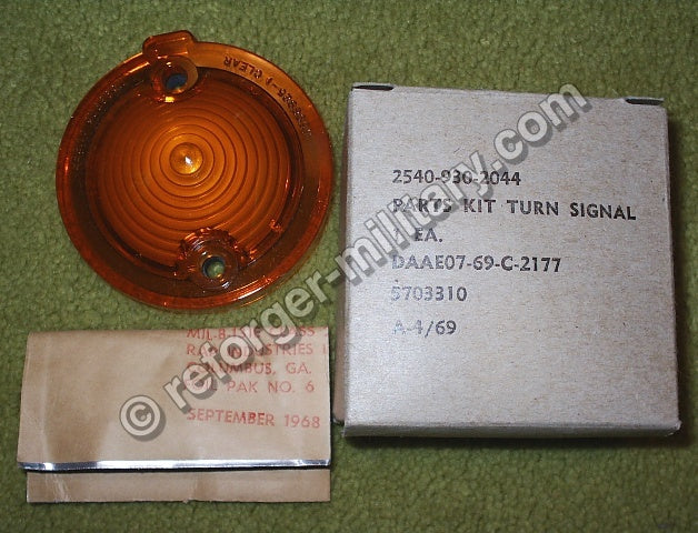 Gelbe Blinkergläser (Turn Signal Lens Kit) Ford Mutt M151A1 Militärfahrzeug Beleuchtung.