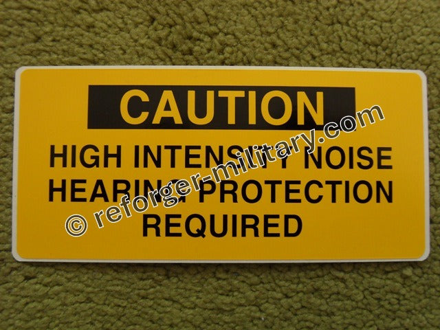 Hearing Protection Aufkleber für HMMWV M998 – Warnhinweis Gehörschutz
