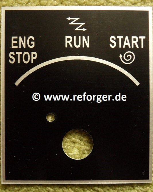 HMMWV M998 Engine Start Vorglüh ON-OFF Schild