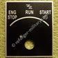 Original HMMWV M998 Engine Start-Stop Data Plate – Instruktionen für Vorglüh-Vorgang (Wait-to-Start).