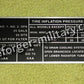 Original HMMWV M998 Servicing Instruction Plate – Datenplatte für Fahrzeugwartung und Gearbox-Informationen.